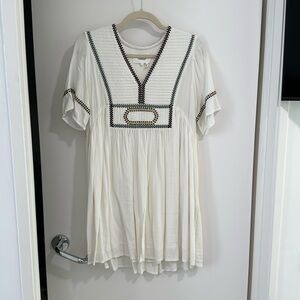 Ba&Sh Talia Embroidered Babydoll Dress - Ivory/Cream